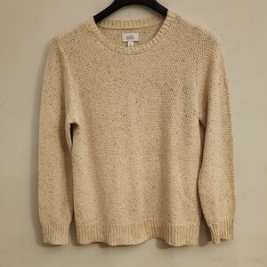 Croft & Barrow Women's Cream Sweater. Size Large. Slong Sleeve